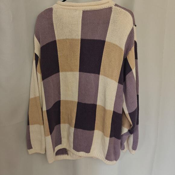 Vintage Dressbarn 22/24 3XL Grandma Cottage Core Long Sleeve Patchwork Cardigan - Picture 2 of 6